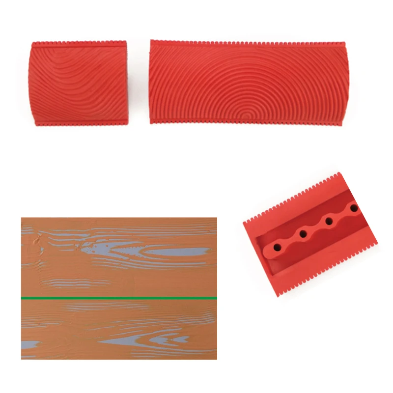 2pcs 3 Inch 6 Inch Imitation Wood Grain Paint Roller Brush DIY Wood