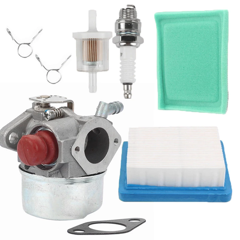 

For Tecumseh OHH55 OHH60 Carburetor Kit OHH65 640025C 640014 Paper Pad Spark Plug Tube Clasps