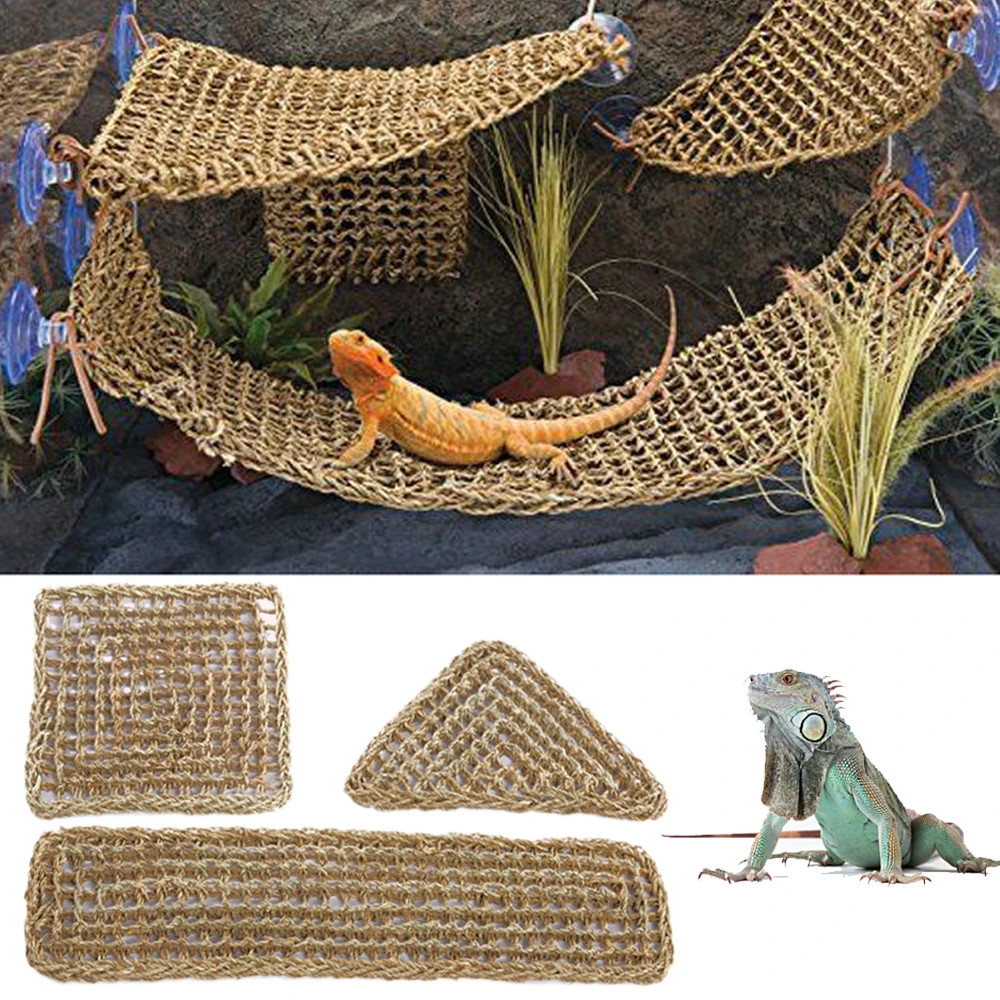 Reptile Hammock Seaweed Lizard Lounger Pet Lounger Reptile Toy Hanging