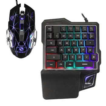 

35 Keys Game Keyboard K7 Single Handed Game Keyboard One Hand Ergonomic Gaming Keypad For PUBG Gun PC Laptop