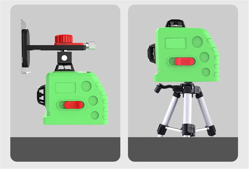 12 Lines 3D Laser Level Green Self-Leveling 360 Degre Horizontal And Vertical Cross Lines Green Laser Line With Tripod Battery