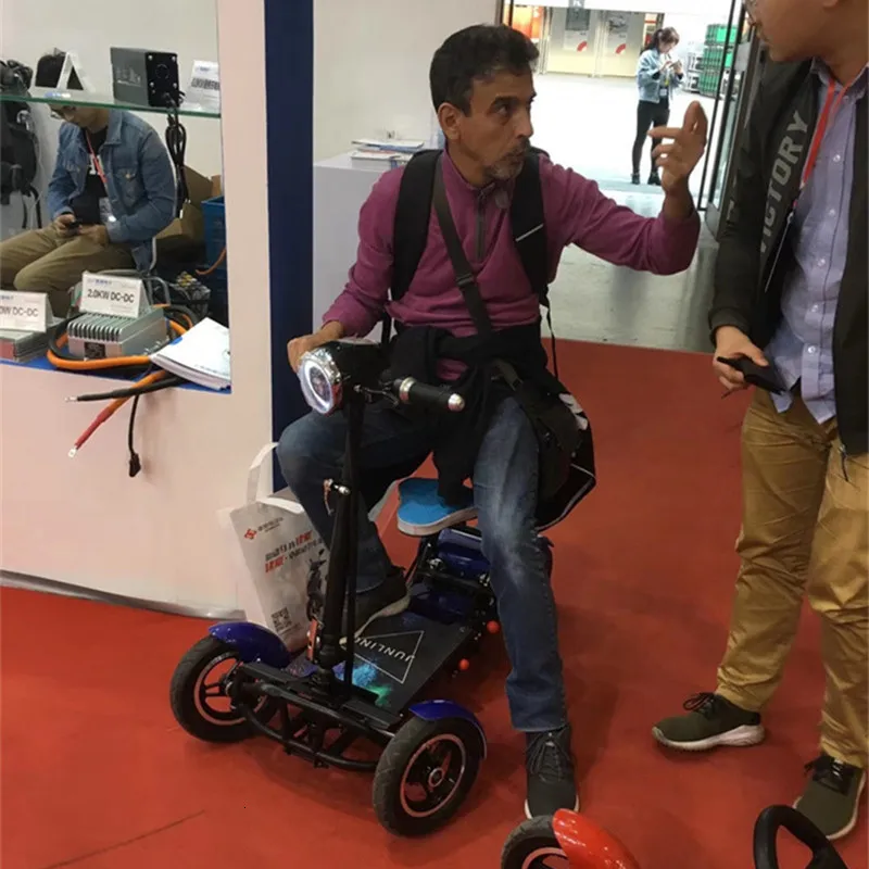 Daibot Electric Elderly Scooter 4 Wheels Electric Scooters 10 Inch 500W Foldable Electric Scooter For Disabled BlueBlackRed (14)