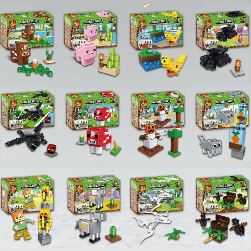 

Figures Block Compatible Lepining Minecraft INGLys Minecrafts Dolls Building Blocks Toys for Boys Gift Kids Child Christmas Kits