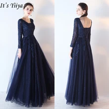 It's Yiya вечернее платье элегантные вечерние платья с длинными рукавами аппликации вышивка бисером спинки халат de Soiree E925