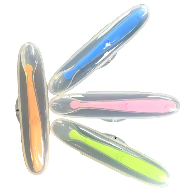 Mejor precio Cuchara de alimentación de bebé con caja de almacenamiento, cuchara antideslizante de entrenamiento para bebé, vajilla de alimentación de bebé bonita de silicona de grado alimenticio, 1 Uds. J9jAW8rND Mejor precio Cuchara de alimentación de bebé con caja de almacenamiento, cuchara antideslizante de entrenamiento para bebé, vajilla de alimentación de bebé bonita de silicona de grado alimenticio, 1 Uds. J9jAW8rND