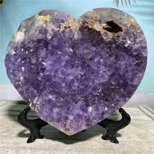 Amethist Hart Natuurlijke Stenen Kristallen Agaat Geode Mineralen Specimen Spirituele Reiki Wicca Living Ornamenten Voor Thuis Decoation