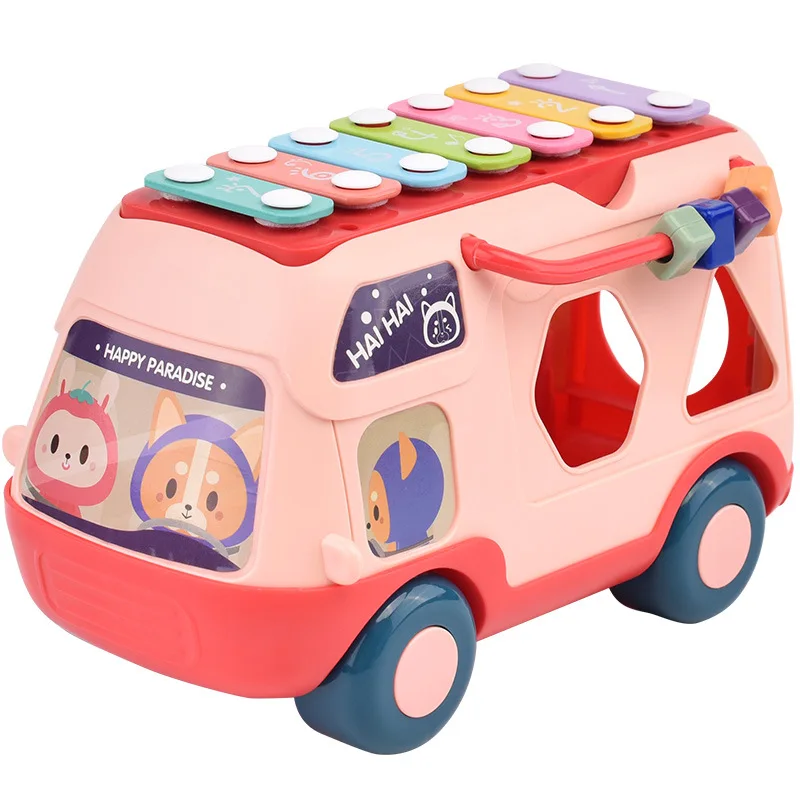 

Multifunctional Educational Toy Car Model for Children Music Bus Player
