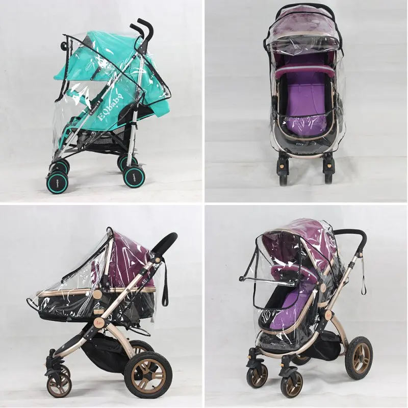 

New Universal Baby Canopy Waterproof Rain Cover Wind Shield Most Stroller Pushchairs