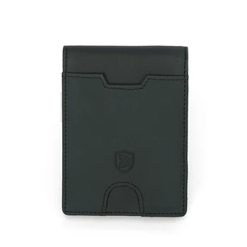 

Men RFID Wallet Cards Holder Wallet Leather Slim Cards Case with Cash Clip Best Sale-WT