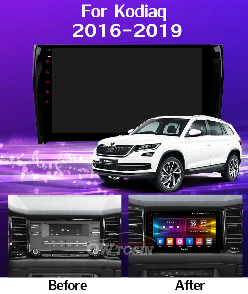 360 ° панорамный 4* камера 4G LTE Android 9,0 4+ 64G Автомобильный плеер для Skoda Kodiaq gps Радио DSP CarPlay