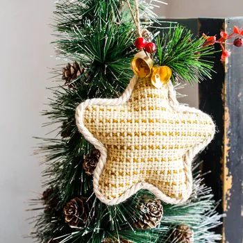 

Navidad Decoration Hanging Christmas Tree Ornaments Star with Berries Bells Merry Christmas Ornament Decoration for Home