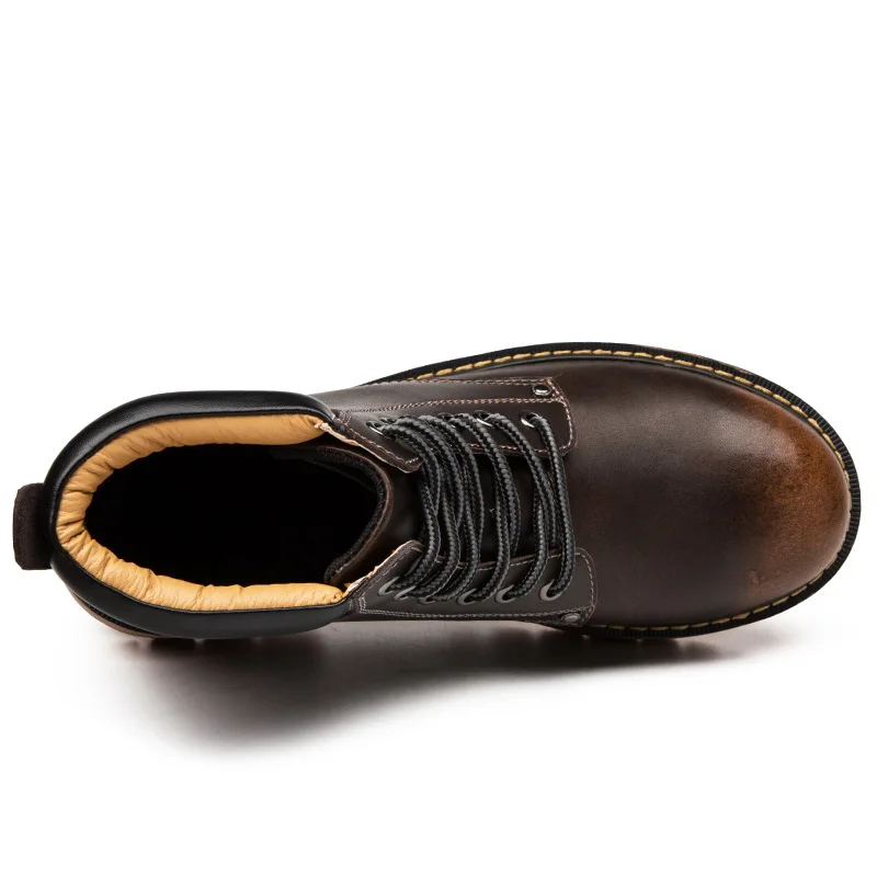 

Autumn And Winter New Style Hight-top Martin Shoes Men's Casual Workwear Big Head Leather Shoes Versatile Fashion han ban xie Su