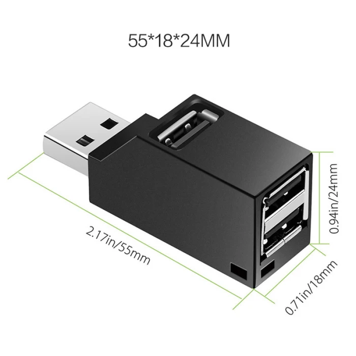 Мини USB 2,0/3,0 высокоскоростной концентратор разветвитель 3 порта usb-хаб для ПК ноутбука VDX99