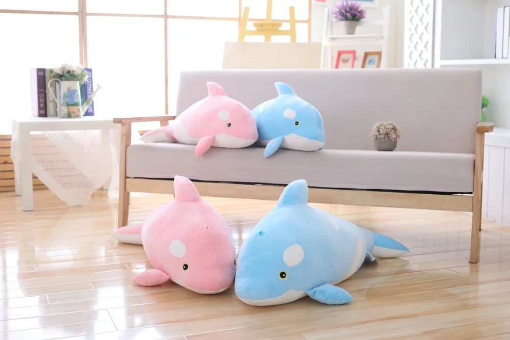 70 см 85 см Kawaii КИТ розовый синий кит мультфильм диван в виде животного кровать Nap подушка кукла для влюбленных детские игрушки