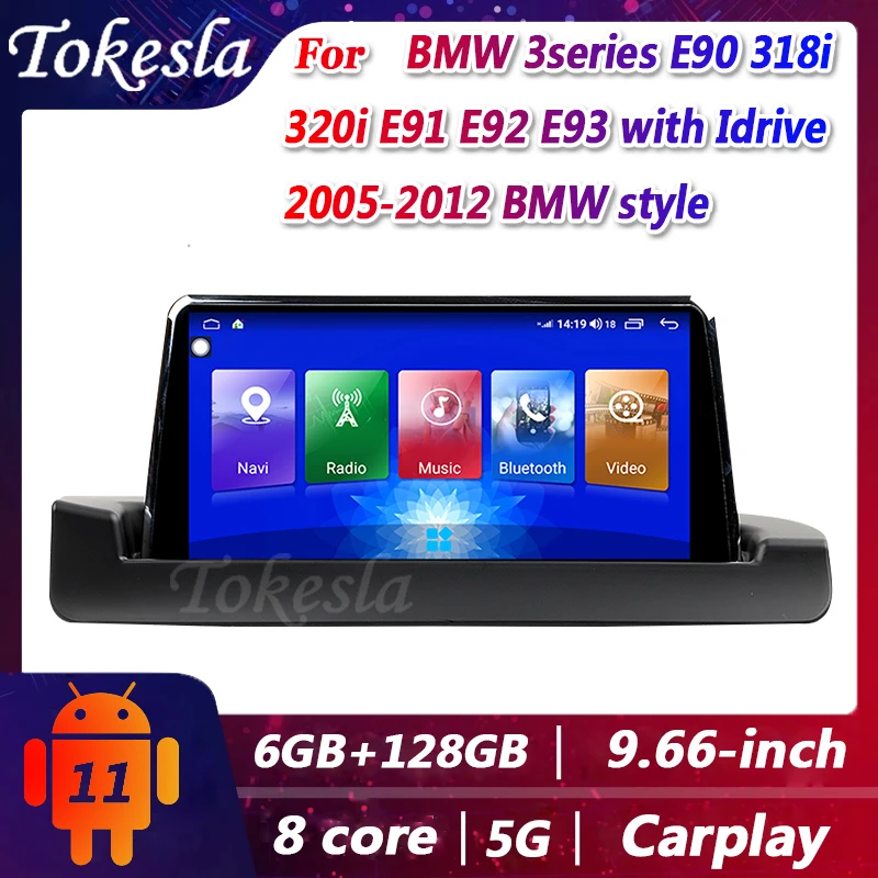Автомагнитола Tokesla мультимедийный плеер на Android с DVD Gps Навигатором для BMW 3 серии E90