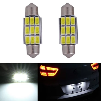 

2pcs Canbus 36MM LED Bulbs C10W C5W 5630 9SMD Reading Mirror Cargo Trunk light Registration Number Plate Light