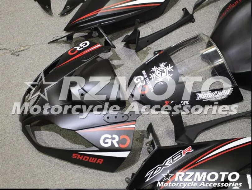 4 подарки ABS литьевая форма мотоцикл Полный обтекатели подходит для Kawasaki ZX-6R 09 10 11 12 2009-2012 набор на заказ матовый черный хороший