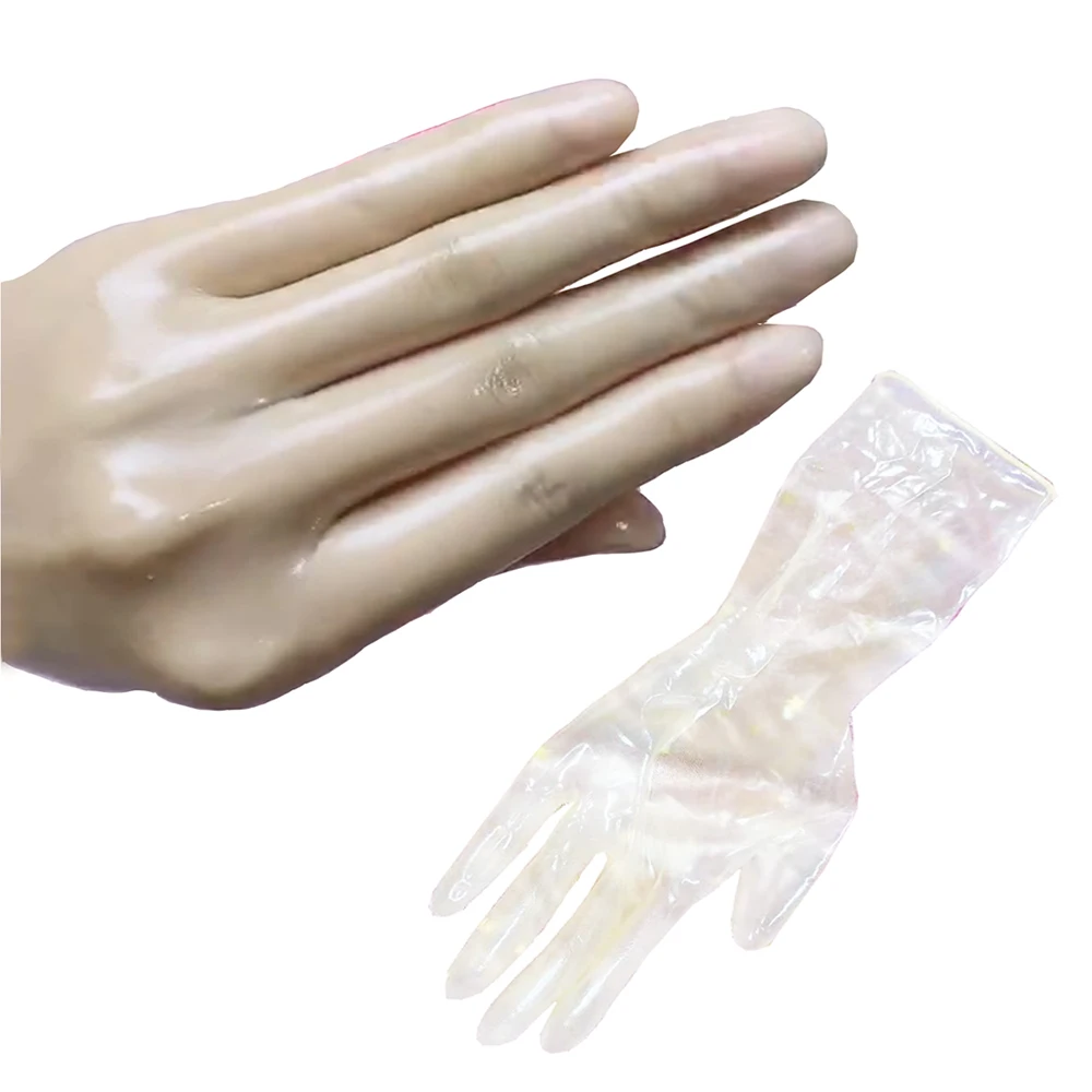 Oiled Shiny Transparent Super Thin Latex Zentai Gloves Male To Female Sheer Cosplay Kigurumi Fetish Gloves cosplay gloves latex gloves