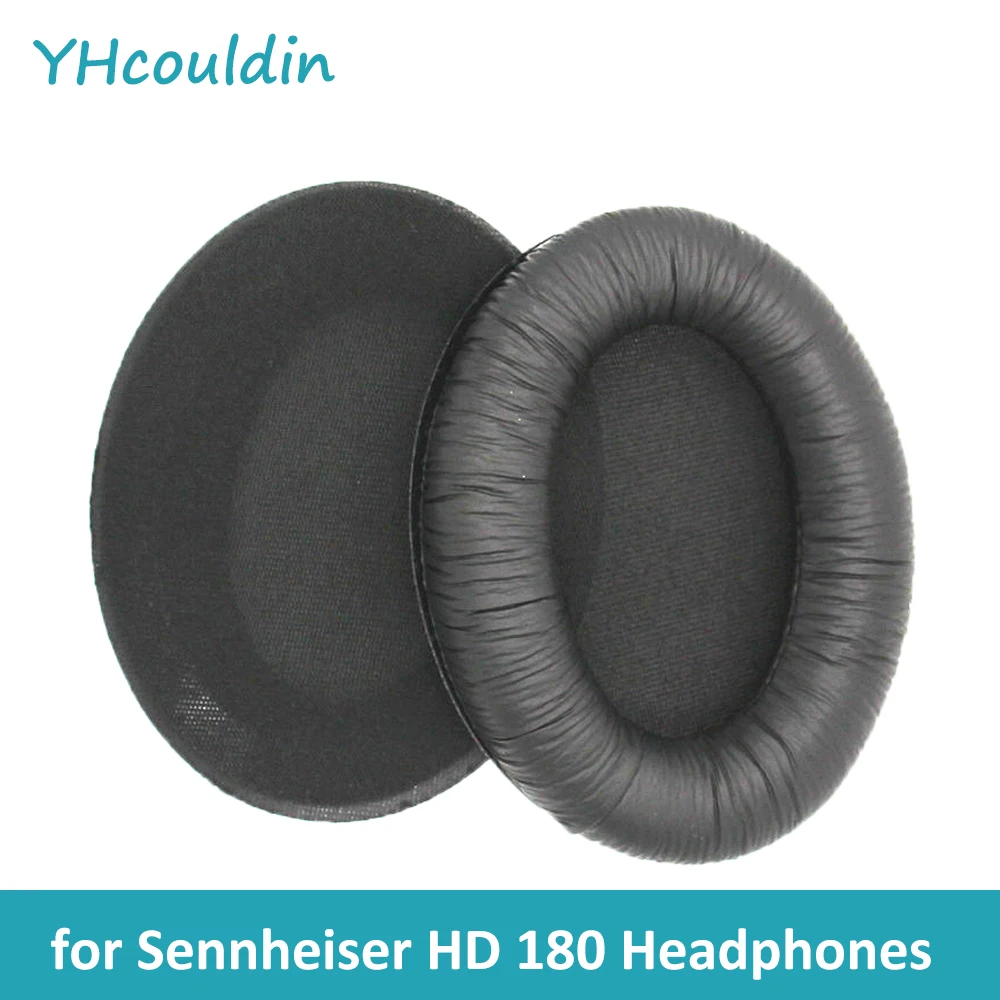 YHcouldin Oval Ear Pads Fits for Sennheiser HD 180 Wired Headphones HD180 Headset Leatherette Ear Cushions Replacement Earpads