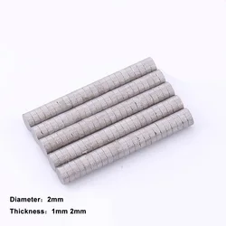 20/50/100pcs Dia 2mm SmCo Magnet High Temperature Resistant 350℃ Super Strong Magnet Thickness 1mm 2mm