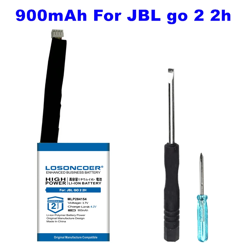 

Аккумулятор LOSONCOER MLP284154 900 мАч для JBL Go 2 2h Go2 2h Go 2-2h G02 батареи + Подарочные инструменты наклейки Бесплатные инструменты 1ICP3/41/54