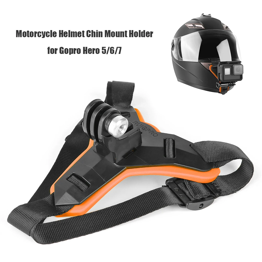 Motorcycle Helmet Chin Strap Mount for GoPro Hero 9 8 7 5 OSMO Action Xiaomi Yi Action Camera Accessories