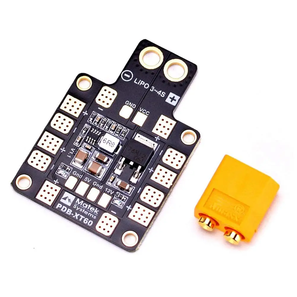 Matek Mini Power Hub PDB XT60 распределительная плата с BEC 5 В/12 В для FPV Drone Quadcopter QAV210 QAV R X|Детали