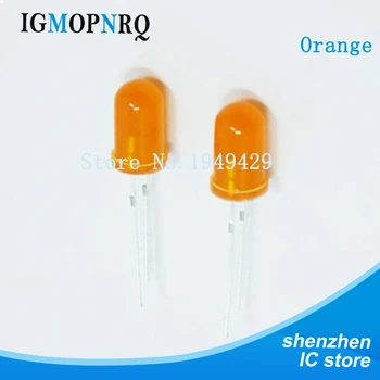 

100PCS 5mm LED Orange Light-emitting Diode Feet Long 16-18mm DIP Led Diode Orange Colour NEW