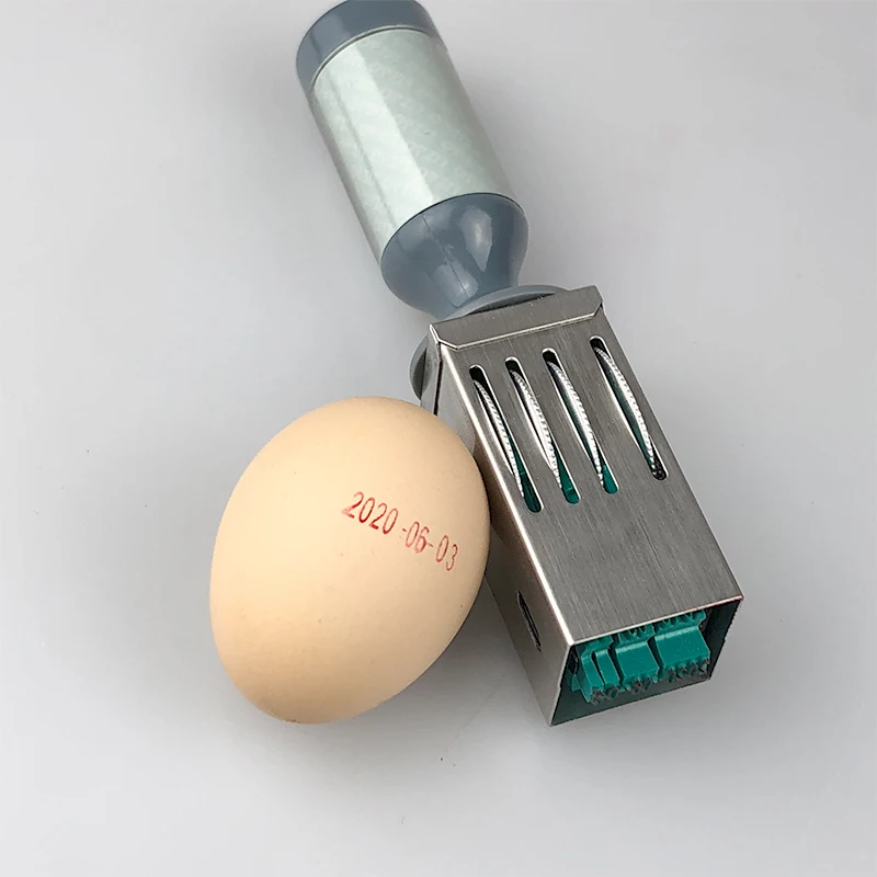 Egg date stamp Stock Photos and Images