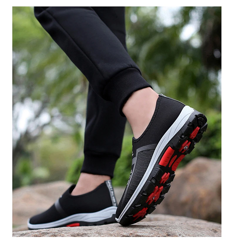 Lightweight Breathable Mesh Sneakers - Casual Slip-On Loafers for Men