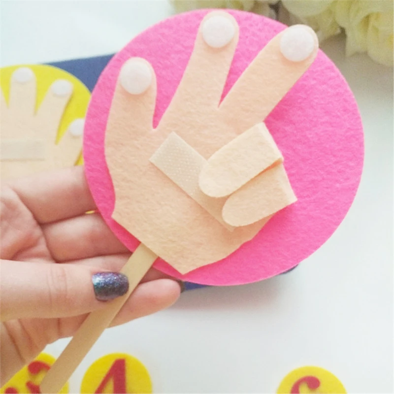  Children Maths Toys Finger Counting 1-10 Learning Kindergarten Mathematics Educational Toy Finger N - 4000287913892