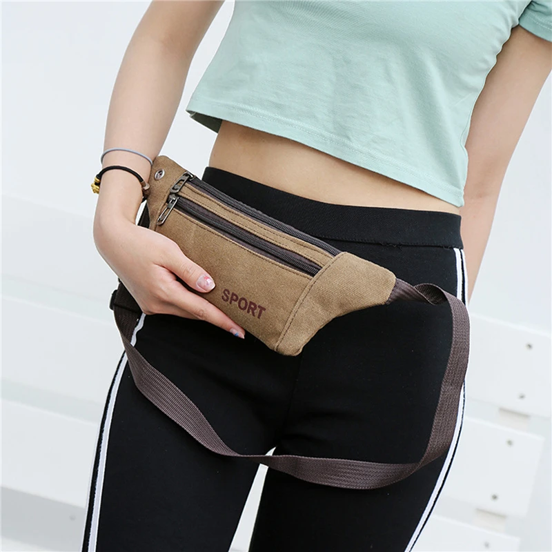 

Waist Bag Outdoor Leisure Sports Waist Bag Canvas Mobile Phone Bag Men's Coin Purse Mobile Phone Bag Money Belt Bag