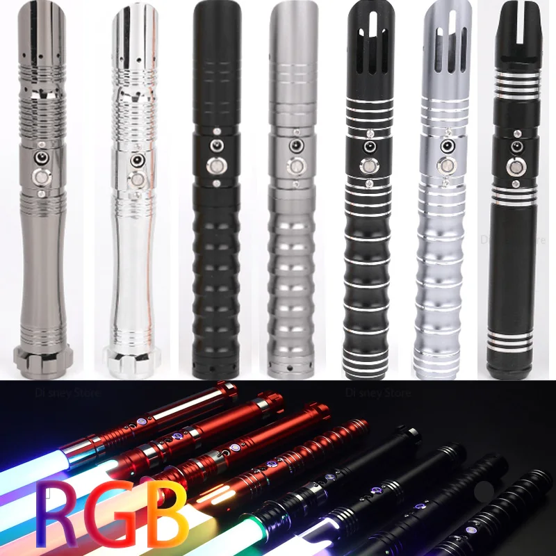 

CIELTAN Lightsaber Heavy Dueling Metal Handle RGB 12 Colors change 10 sets Soundfonts Force FX FOC Blaster Toys Gift laser Sword