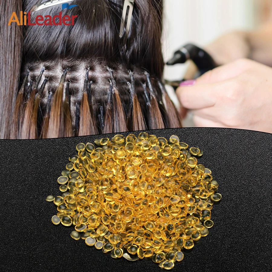 Italian Keratin Glue grain Yellow Transparent White Hot Melting Beads Keratin Glue For Hair Extension Alileader hair extension glue,keratin glue,keratin grain