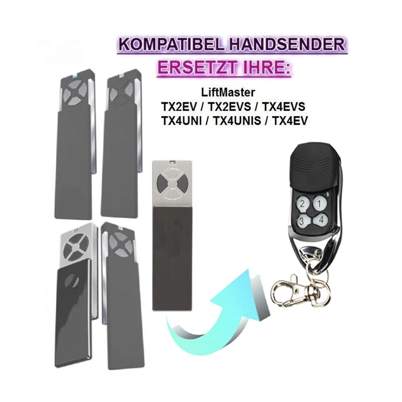 

2pcs For Liftmaster TX4UNIS /TX2EV garage door remote control free shipping