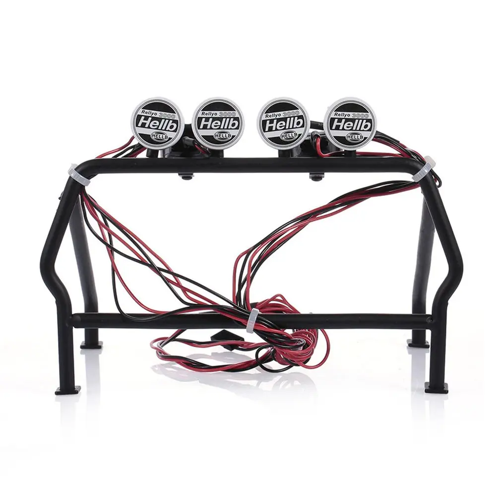 

Metal Roll Cage Bucket with 6 LED Lights for 1/10 RC Crawler Axial SCX10 D90 Tamiya CC01 Rolling Cage Bucket With 6 LED Lights