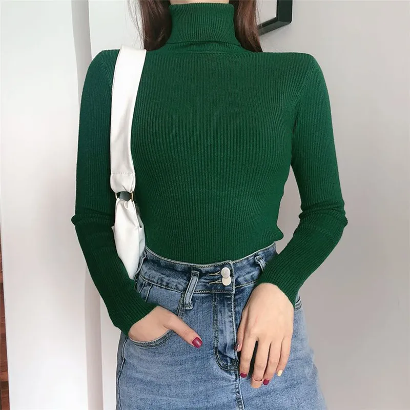 Women's Turtleneck Soft Knit Sweater-3