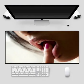 

Mouse Pad Sexy Girl Mouth Oversized Gaming Mouse Pad Non-Slip Natural Rubber Computer Desk Mat with CSGO Seaming Desks