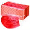 10/20/30/40/50/60/70/80/90/100/200pc Disposable Face Mask Red Mouth Masks Personal Mask 3ply Ear Loop Masks Mascarillas 5