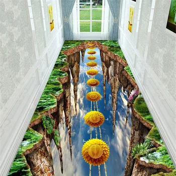 

3D Children's Carpet Adventure Game Corridor Bridge Carpet Non-slip Floor Mat Kitchen Door Mat Living Room Carpet