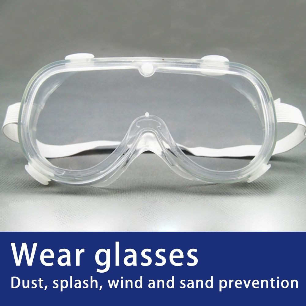 

3PCS Multi-function Closed Safety Protect Glass Goggles Transparent Protactive Anti-fog Goggles for Saliva Splashing Antisand