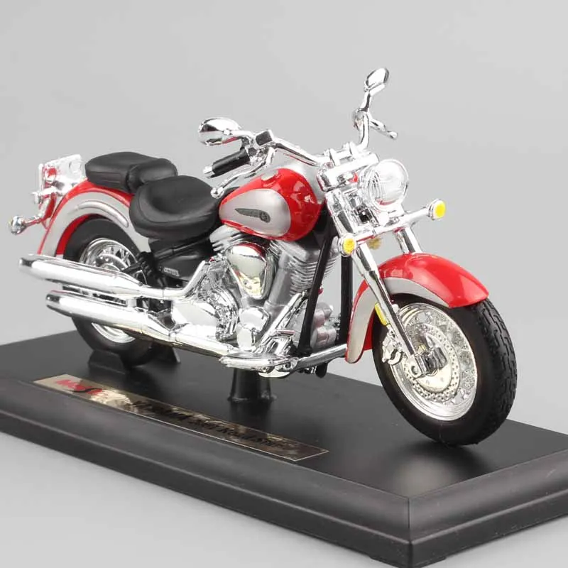 Kopen 1 18 schaal kind mini metal diecast YAMAHA 2001 Road Star Silverado touring cruiser motorfiets modellen collectie Speelgoed voor kinderen