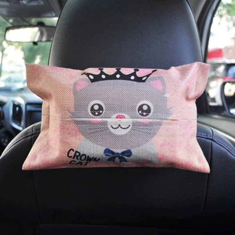

Car Tissue Box Multi-Purpose Cotton Linen Cover Cartoon Retro Bag Cloth Art Container for Paper Tissue Napkin Paper Holder YH006
