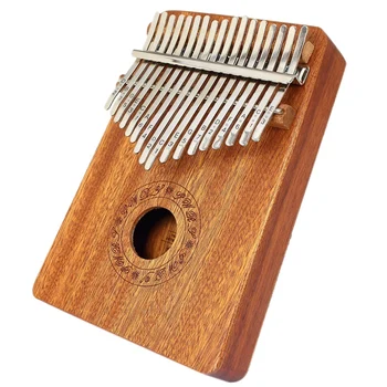 

New 17 Keys Thumb Piano Musical Instrument with Tuning Hammer Cloth Sticker Bag