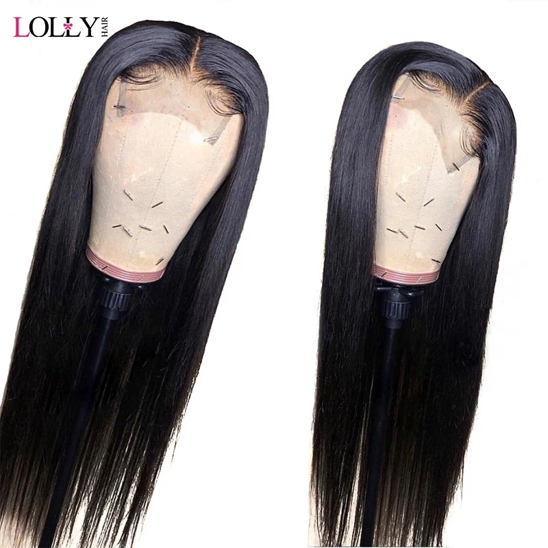 

Lolly 4x4 Lace Closure Wigs Malaysian Straight Lace Front Human Hair Wigs Pre Plucked Remy Human Hair Wigs for Black Women