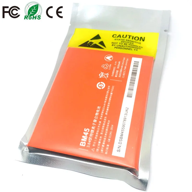 

BM45 Rechargeable Battery For Xiaomi Mi Redmi Note 2 Note2 Hongmi Note 2 Note2 Redrice Note 2 Note2 Phone Replacement battery