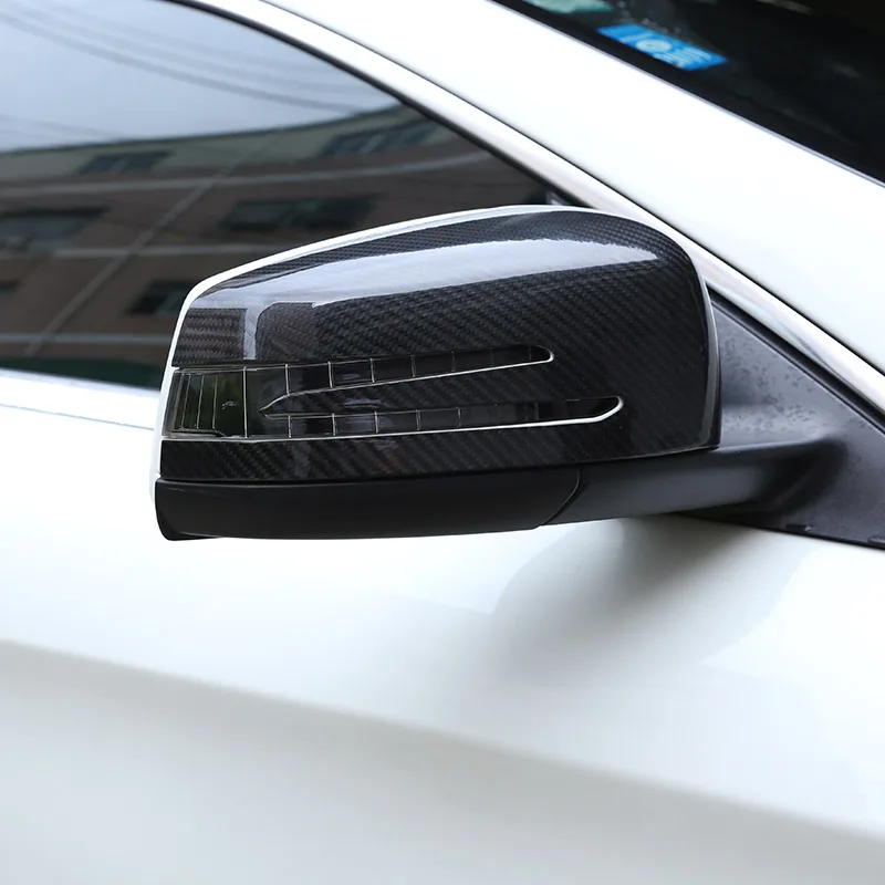 Настоящее углеродное волокно для Mercedes Benz W204 A W176 E W212 E W207 GLA X156 CLA W117 CLS W218 боковое зеркало заднего вида крышка наклейки