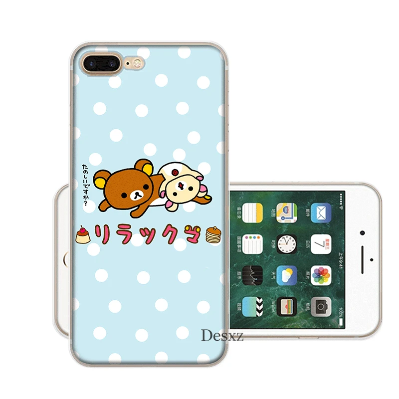 Чехол для мобильного телефона iPhone 11 Pro X XR XS Max 5 5S SE 6 6S 7 8 Plus жесткий чехол Rilakkuma