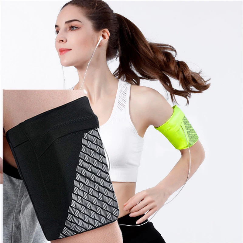 

Reflective Sports Arm Bag Anti-Theft Personal Running Belt Elastic Arm Cover Unisex Phone Holder Bag Outdoor Fitness Accessories