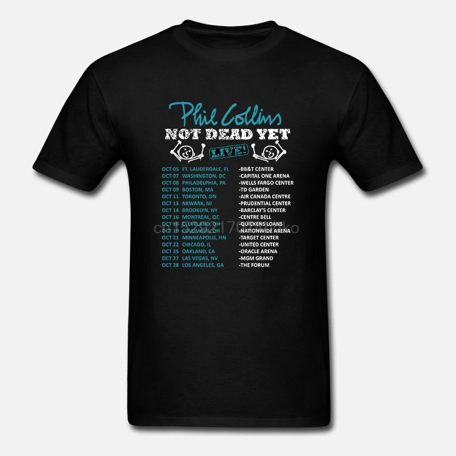 Черная футболка PHIL COLLINS NOT DEAD YET TOUR 2018 Размер M_2XL | Мужская одежда
